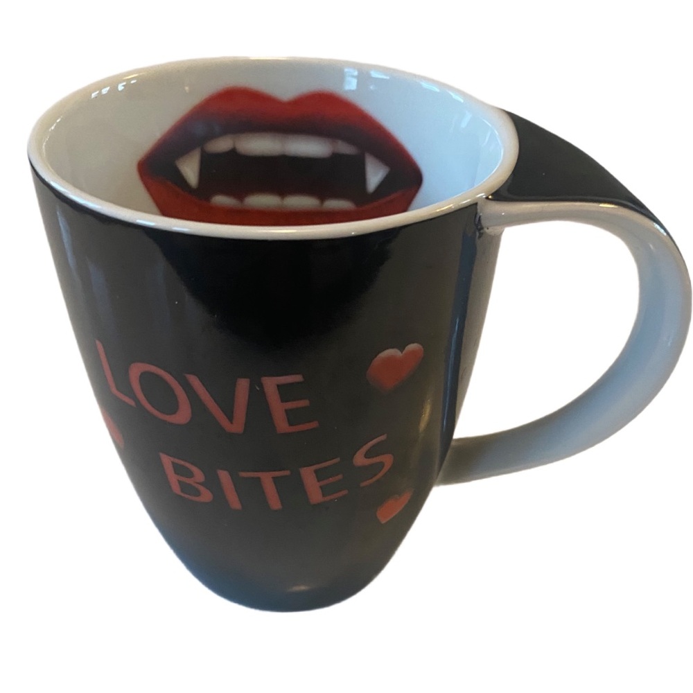 🎃SALE! NWT A Black 'Love Bites' Vampire Mug - 7 left! - Picture 2 of 6
